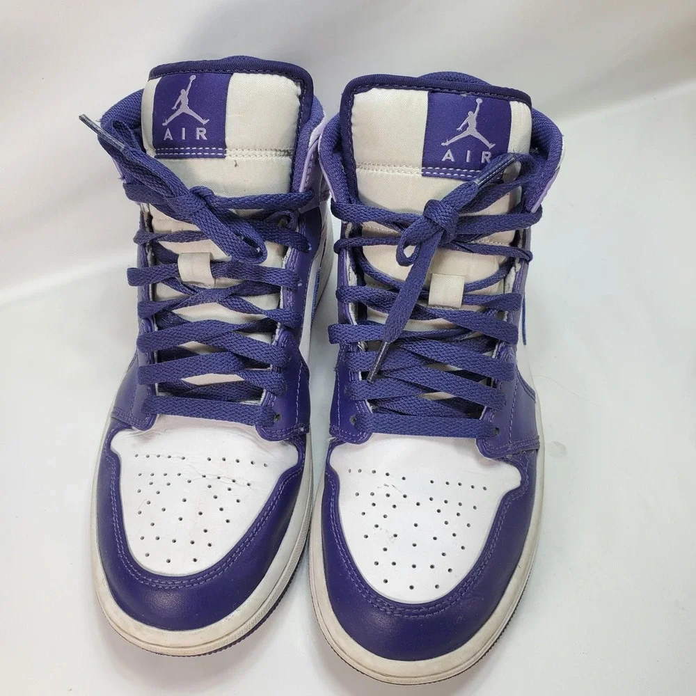 Nike Air Jordan 1 Mid Sky J‎ Purple Men Sz 8 Basketball Sneakers DQ8426-515